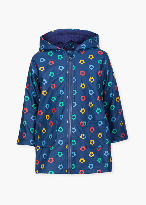 Chaqueta impermeable florecitas