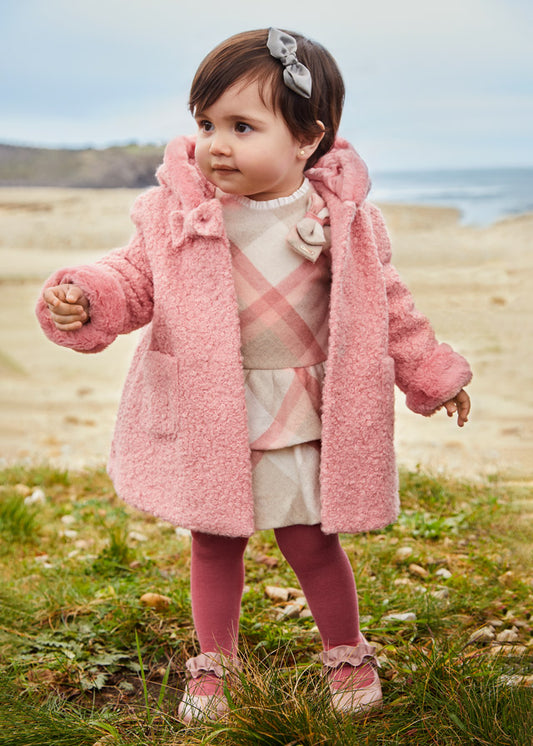 Vestido con estampado de cuadros para bebé