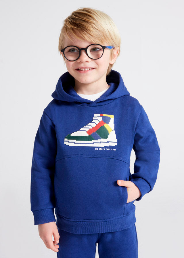 Sudadera con aplique engomado para niño