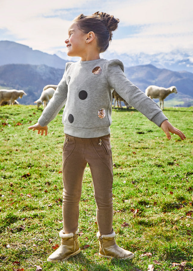 Pantalón con cremalleras para niña