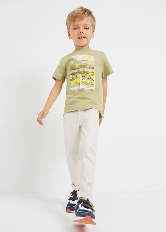 Pantalón slim fit de algodón sostenible para niño