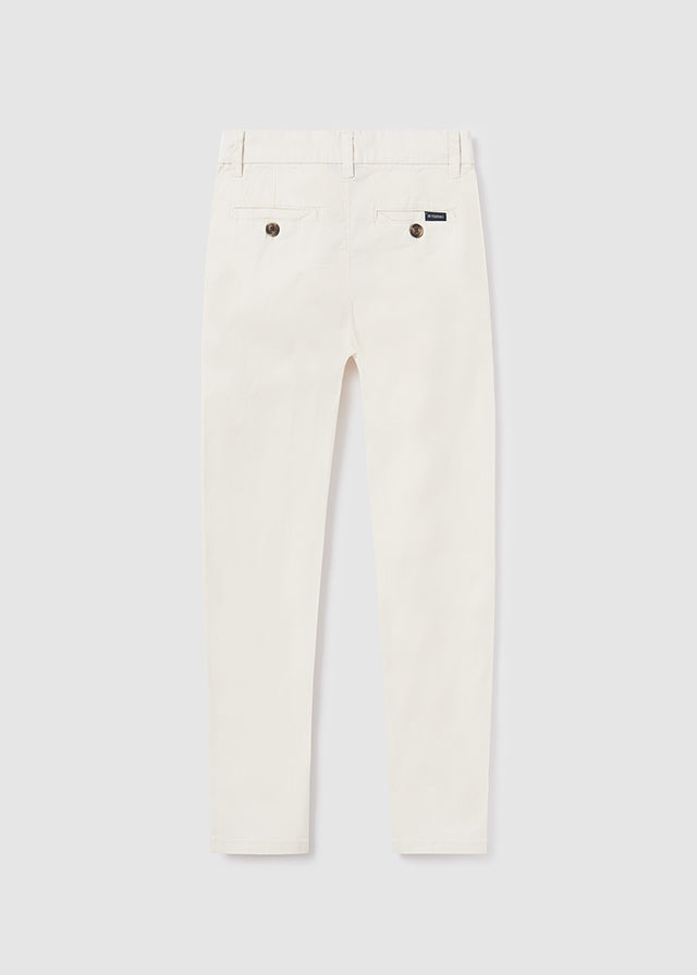 Pantalón chino slim de algodón sostenible para chico