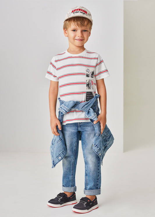 Pantalón de mezclilla regular fit de algodón sostenible para niño