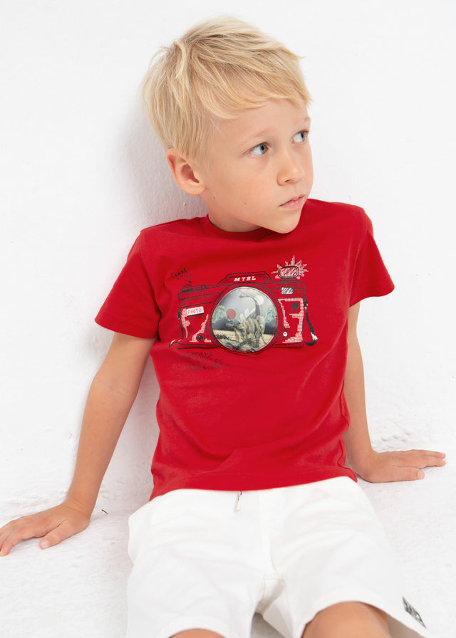 Playera interactiva de algodón para niño