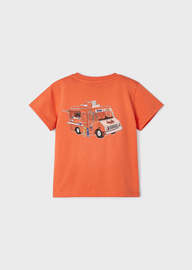 Playera con motivo estampado de algodón sostenible para niño