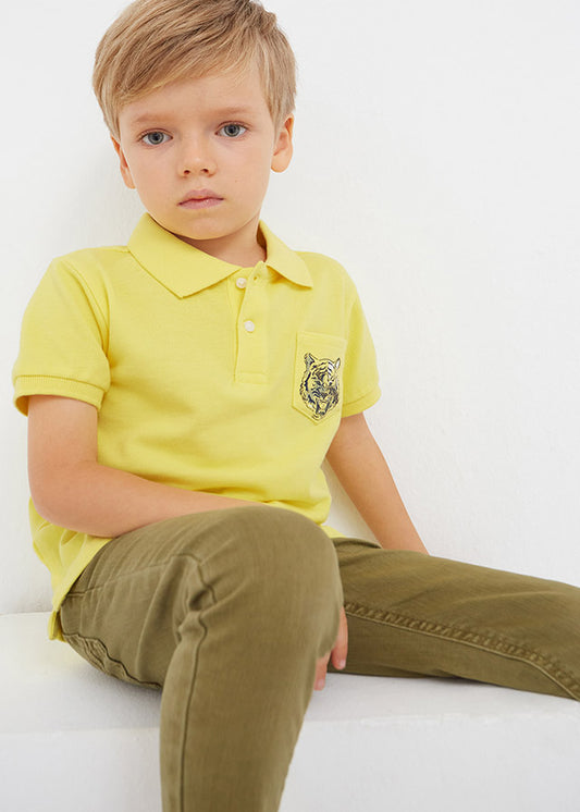 Pantalón largo skinny fit con algodón sostenible para niño