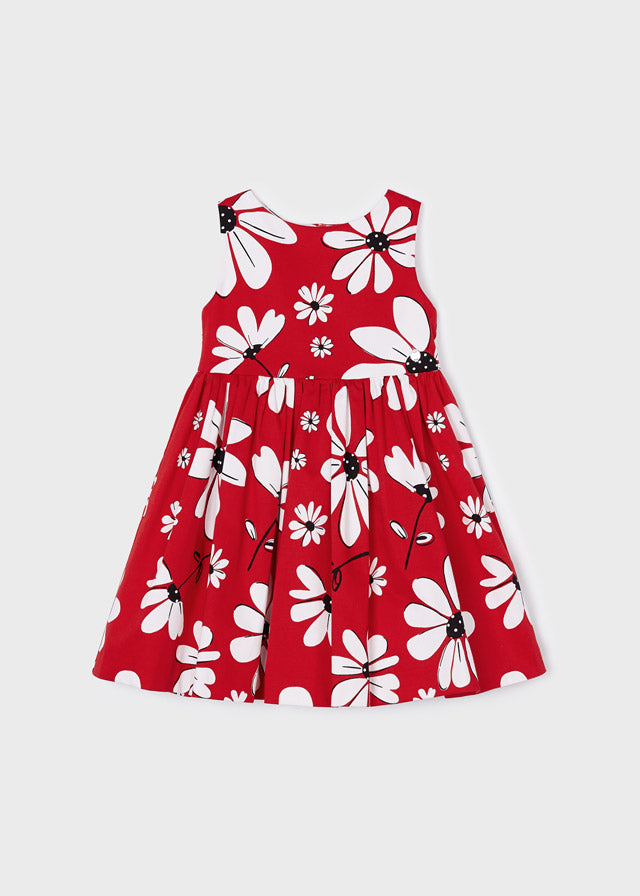 Vestido estampado de algodón para niña