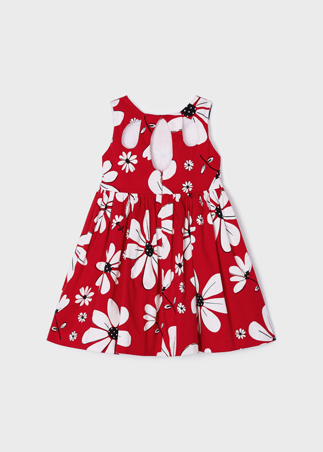 Vestido estampado de algodón para niña