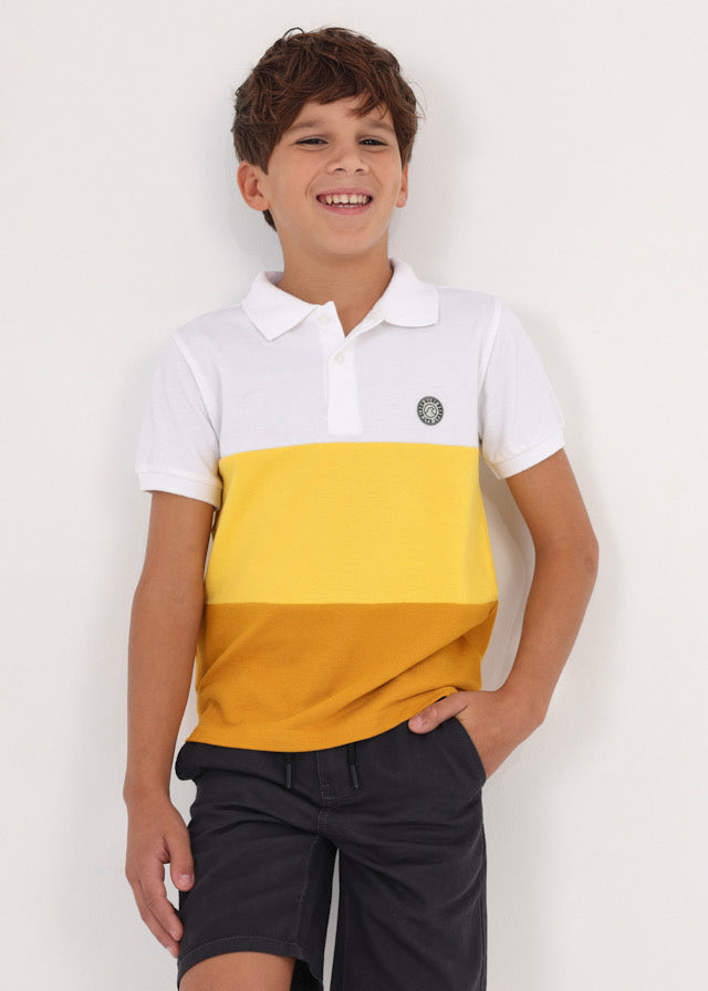 Polo con estampado de algodón para chico