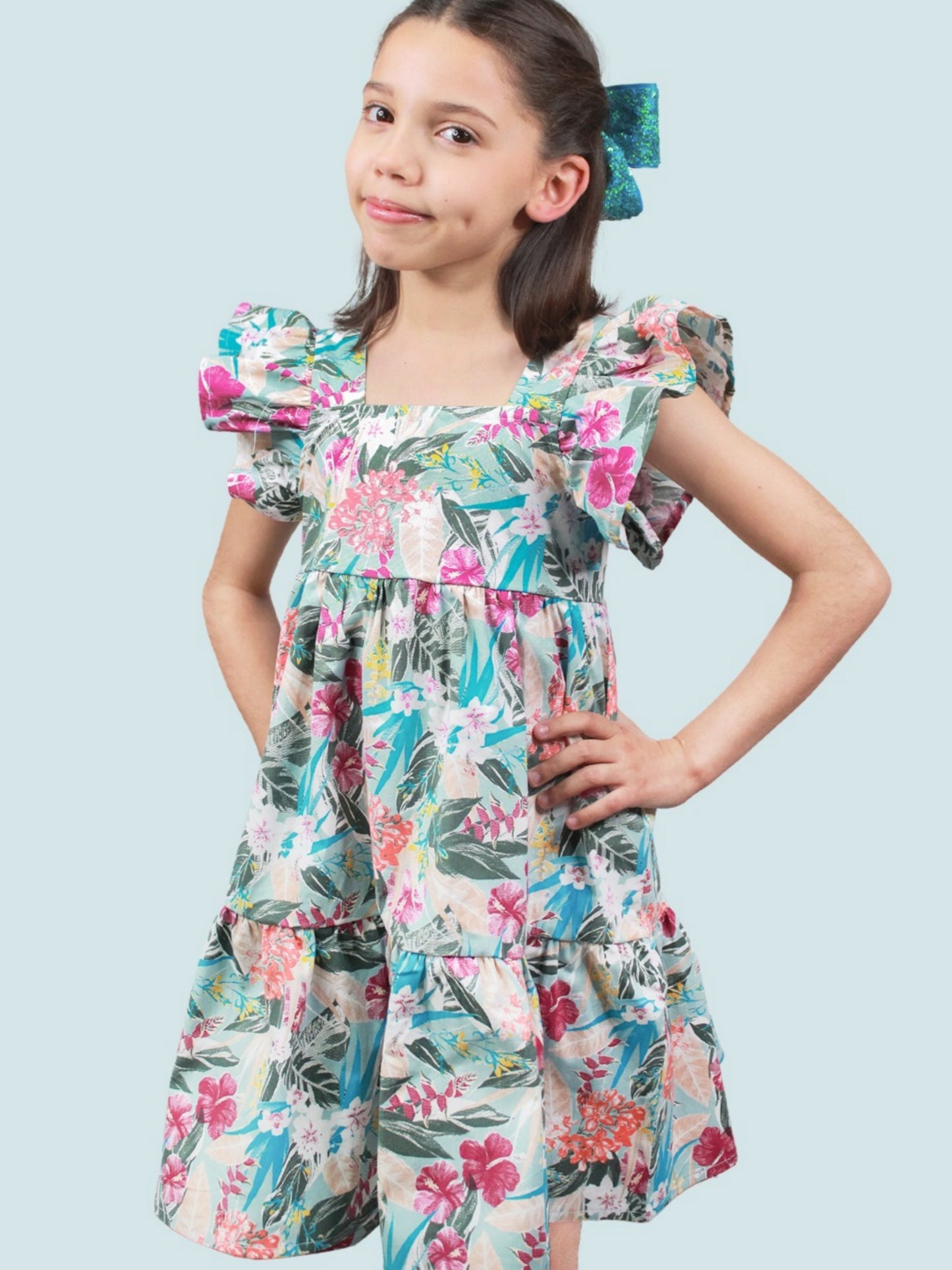 Vestido para niña tropical