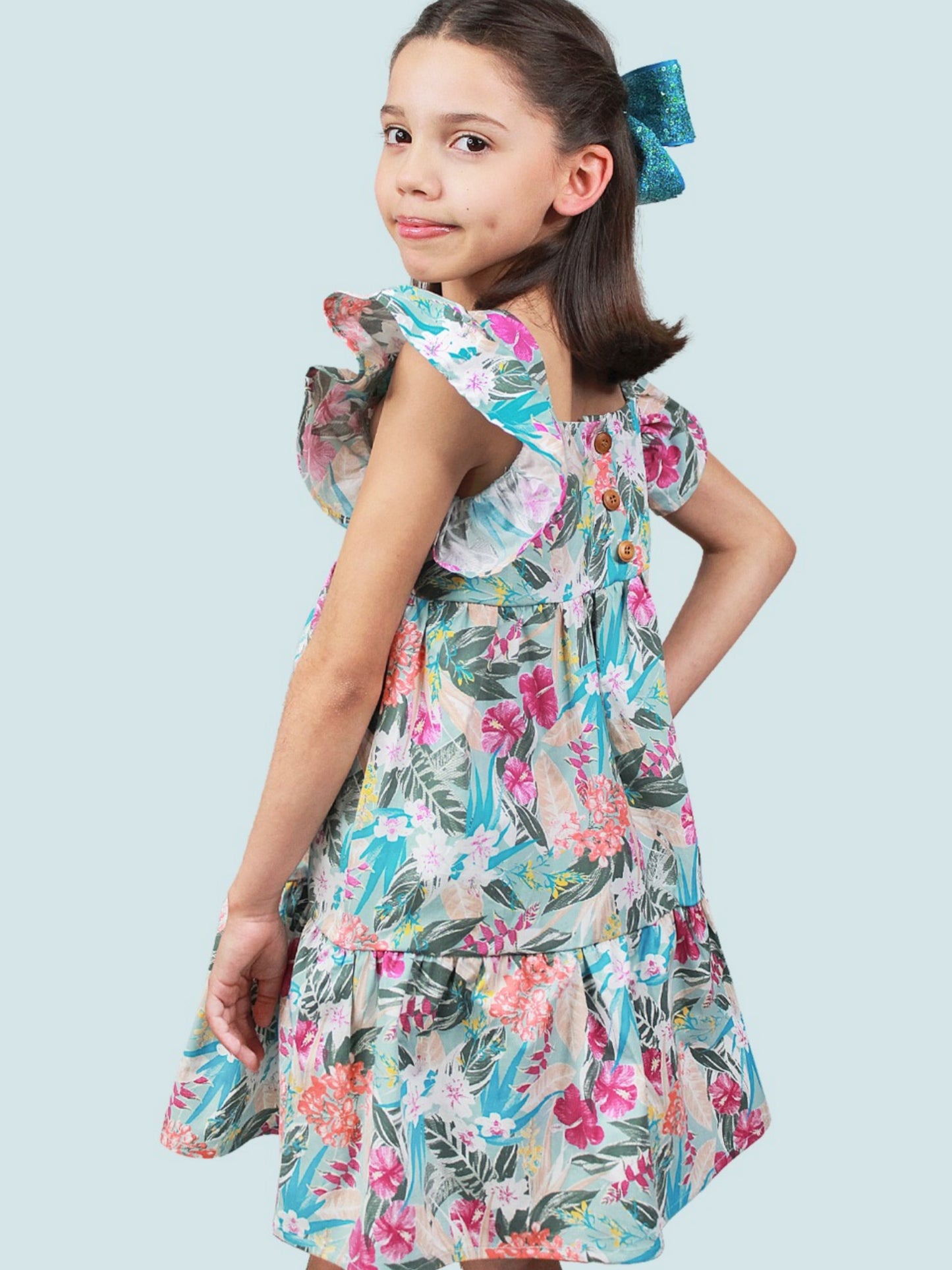 Vestido para niña tropical