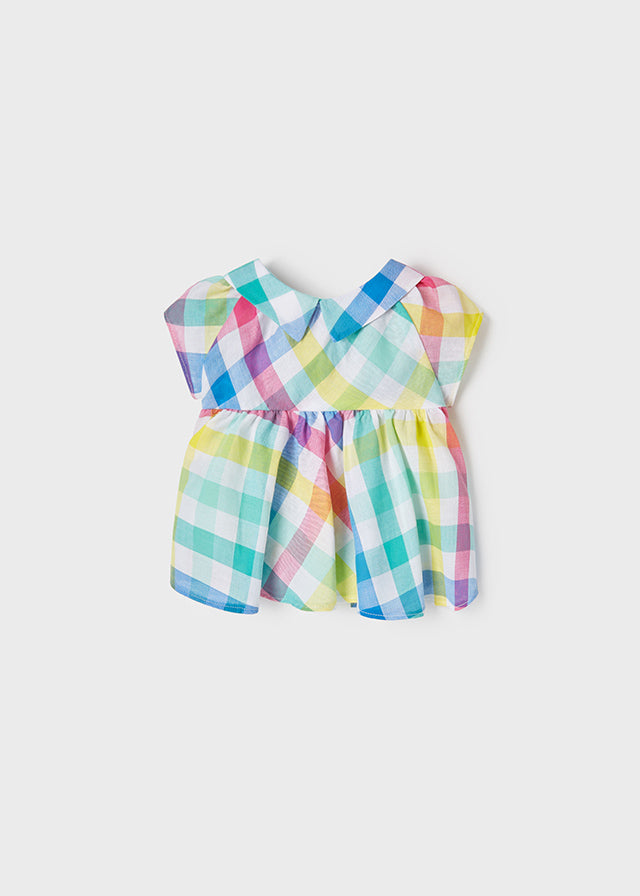 Blusa cuadros bebé niña