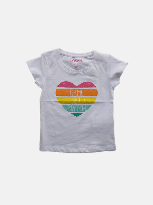 Playera niña manga corta