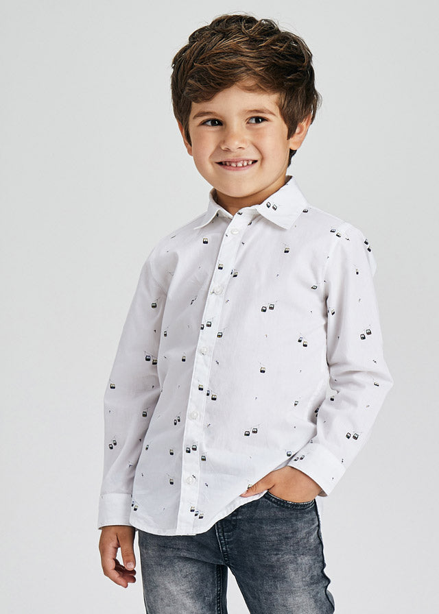 Camisa ECOFRIENDS manga larga estampada niño