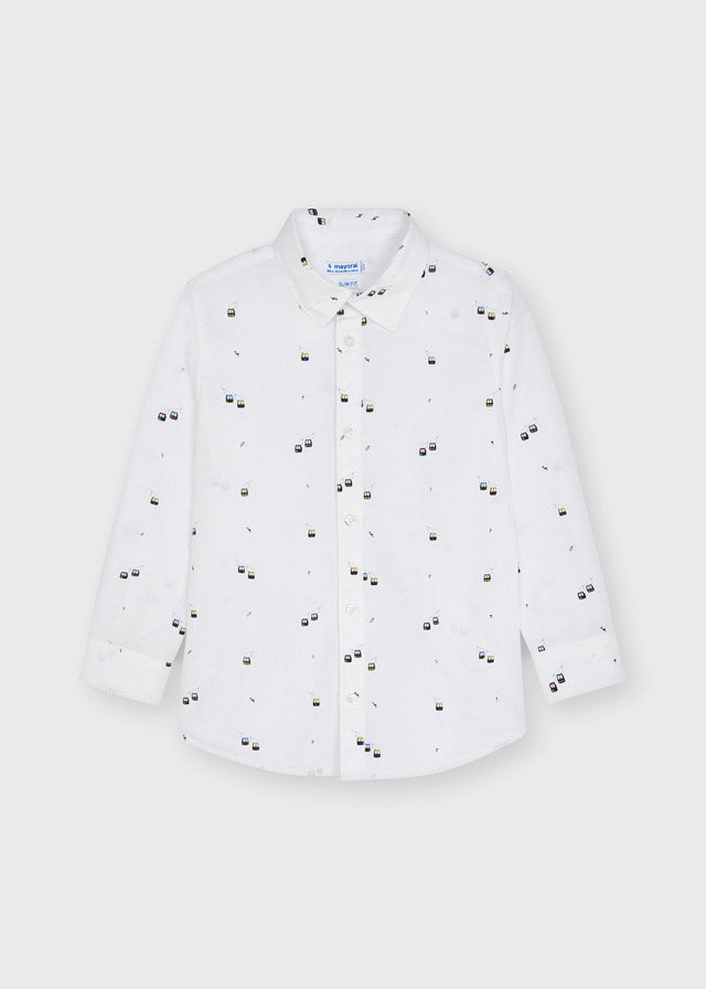 Camisa ECOFRIENDS manga larga estampada niño