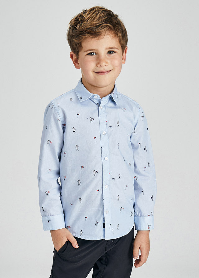 Camisa ECOFRIENDS manga larga estampado digital niño