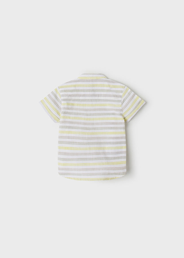 Camisa rayas cuello mao bebé niño