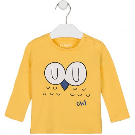 Playera con estampado engomados de ojos de animales.