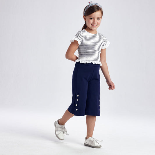 Pantalón culotte botones niña