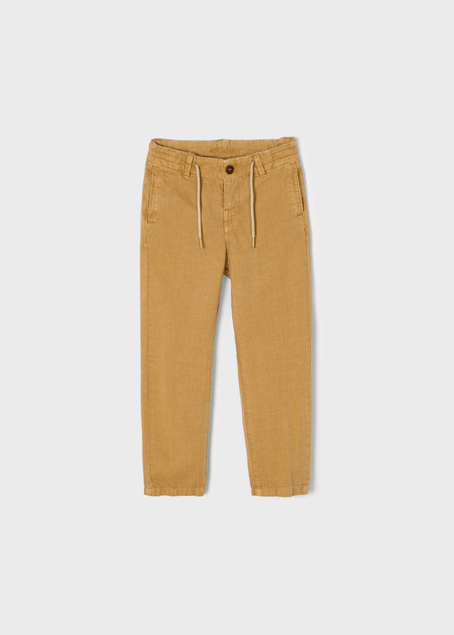 Pantalón largo lino sarga niño