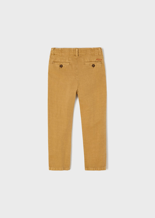 Pantalón largo lino sarga niño