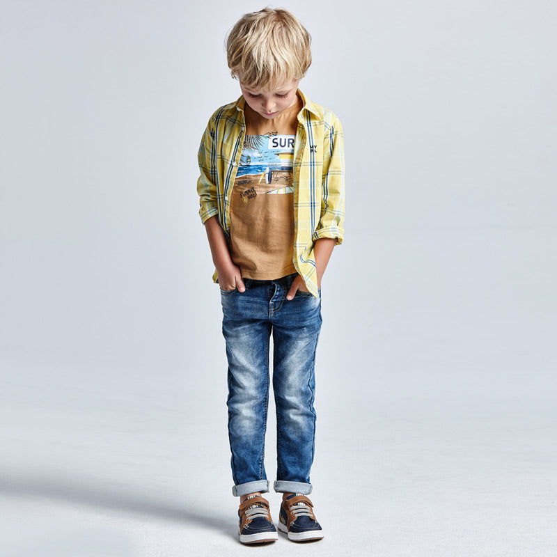 Pantalón largo soft denim ECOFRIENDS slim fit niño