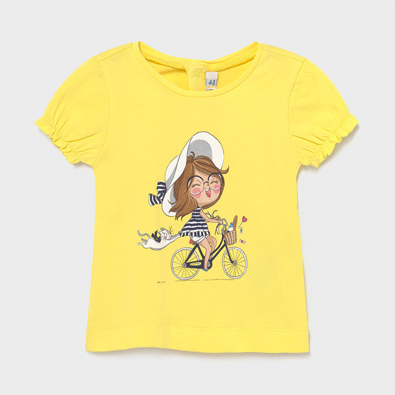 Playera Ecofriends manga fruncida bebé niña