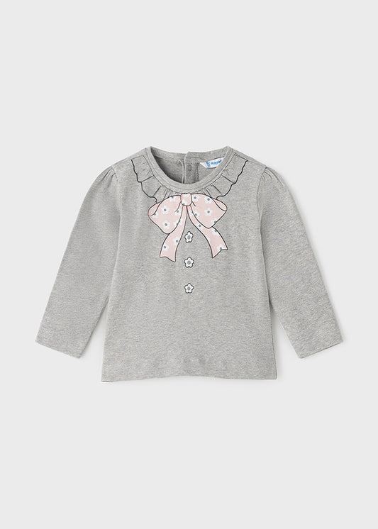 Playera ECOFRIENDS manga larga dibujo bebé niña