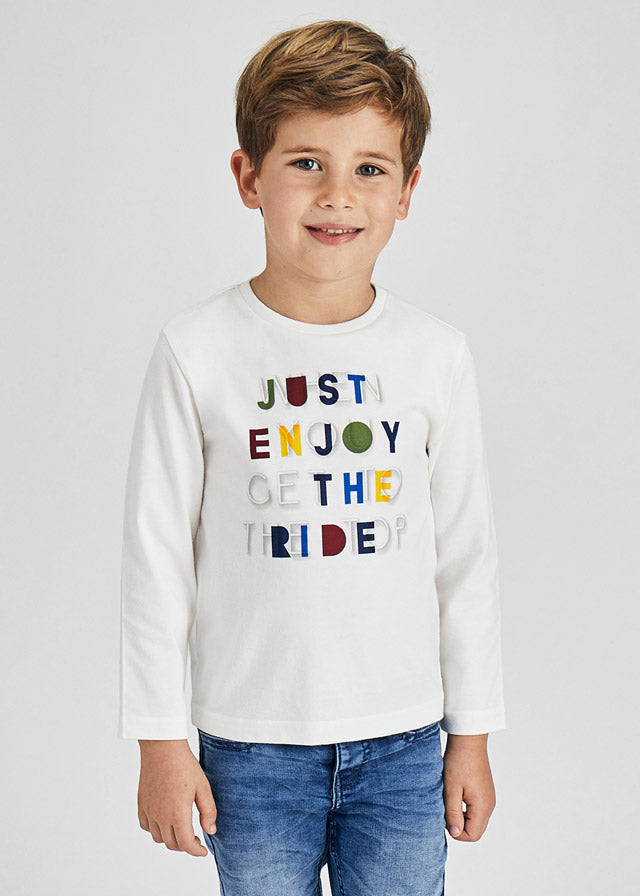 Playera ECOFRIENDS manga larga just enjoy niño