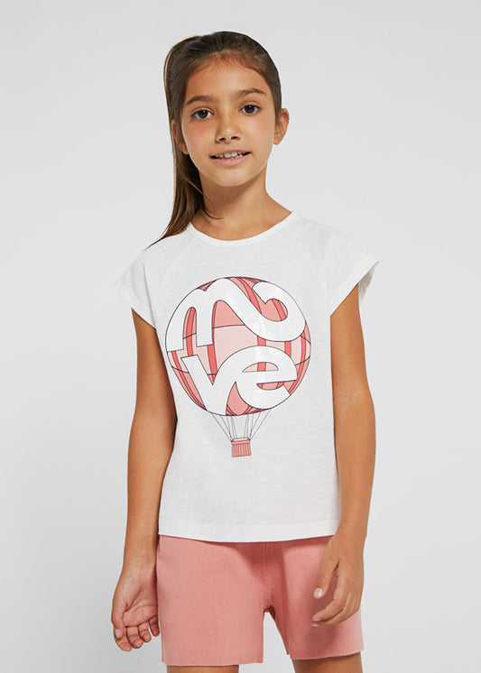 Playera manga corta ECOFRIENDS gráfica chica