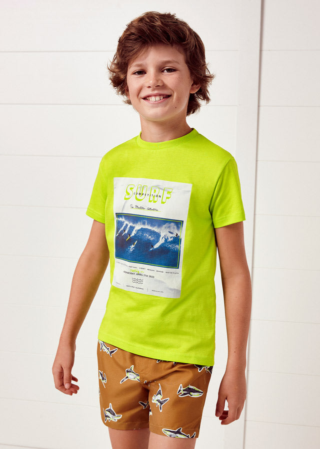Playera manga corta print chico