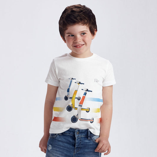 Playera manga corta scooters niño