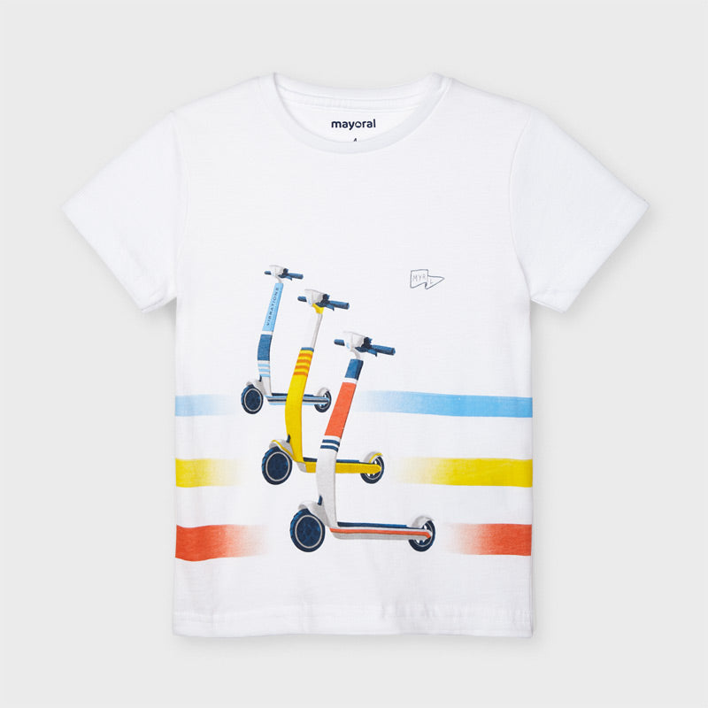 Playera manga corta scooters niño