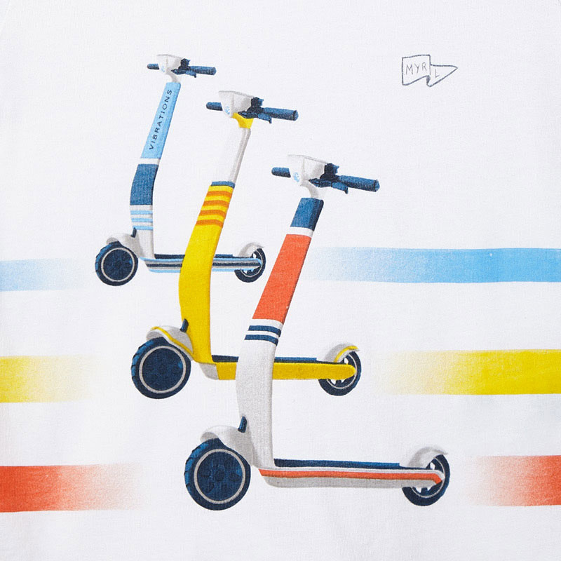 Playera manga corta scooters niño
