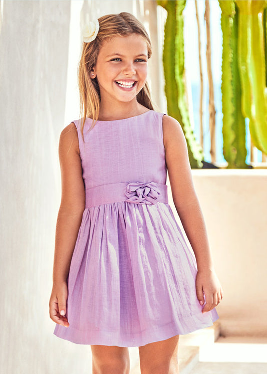 Vestido cinta flor niña