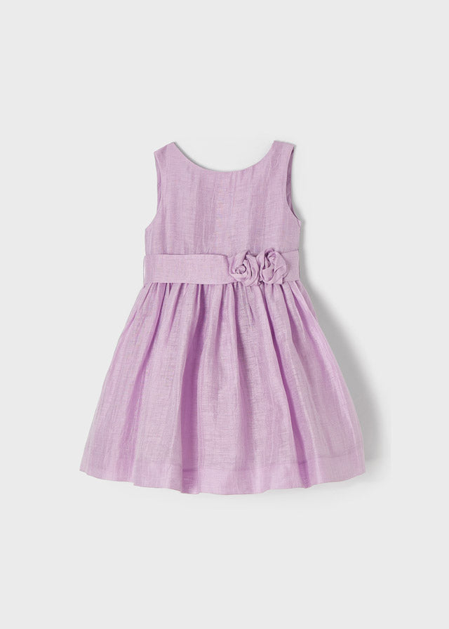 Vestido cinta flor niña