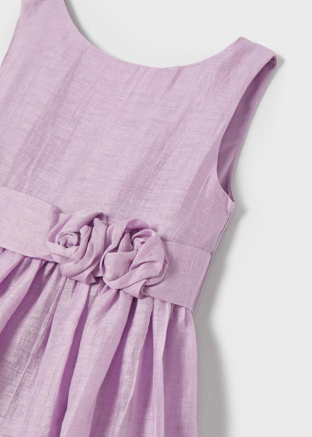 Vestido cinta flor niña