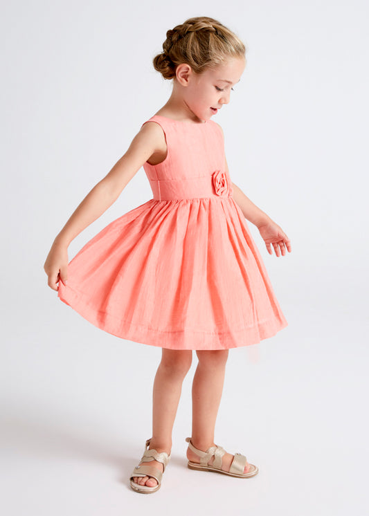 Vestido cinta flor niña